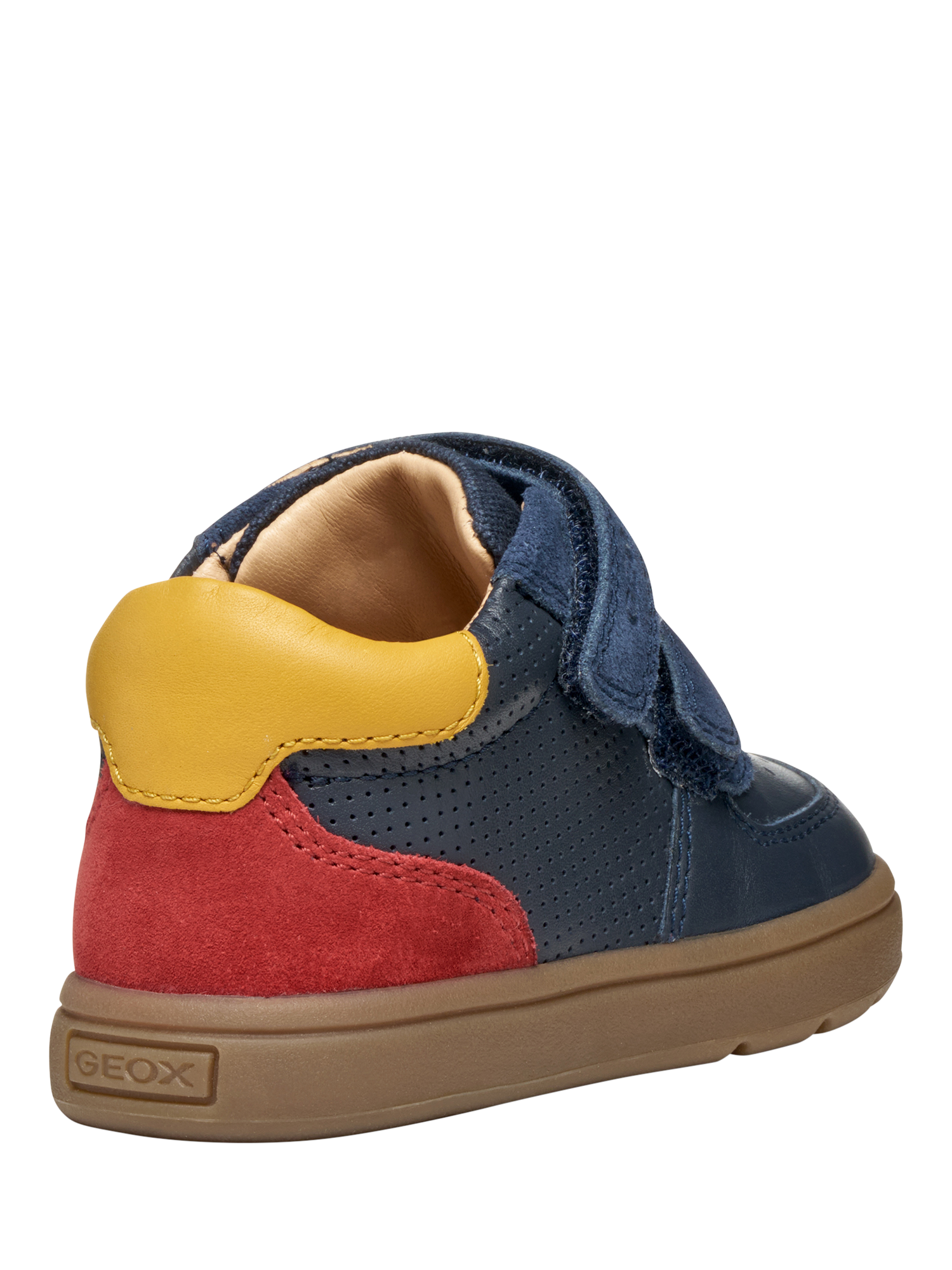 Product image 4 of 6, which shows Geox Baby Biglia Trainers, Navy/Red, EU18