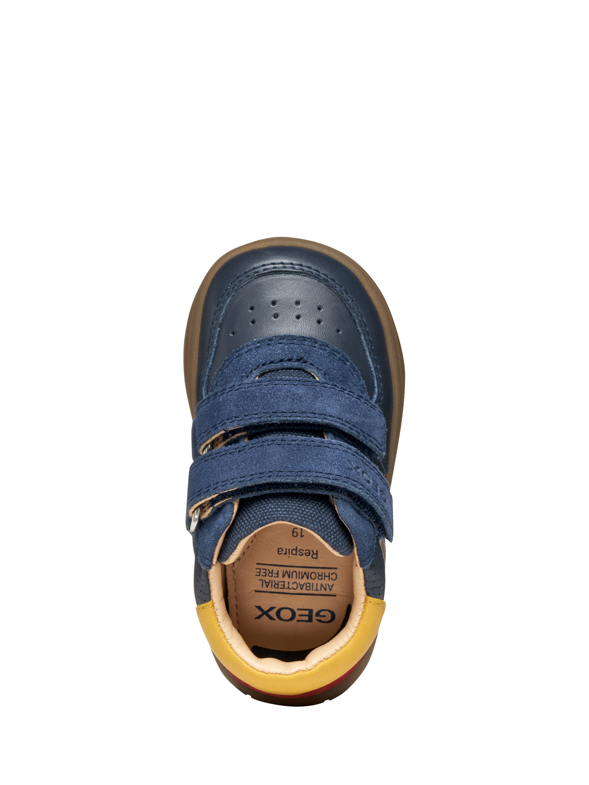Product image 5 of 6, which shows Geox Baby Biglia Trainers, Navy/Red, EU18