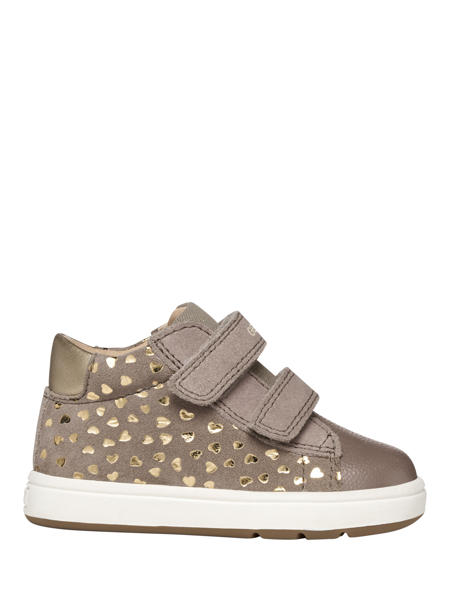 Product image 1 of 6, which shows Geox Baby Macchia Trainers, Dark Beige, EU18