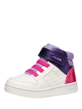 Geox Baby Eclyper Metallic Colour Block Trainers, White/Lavender