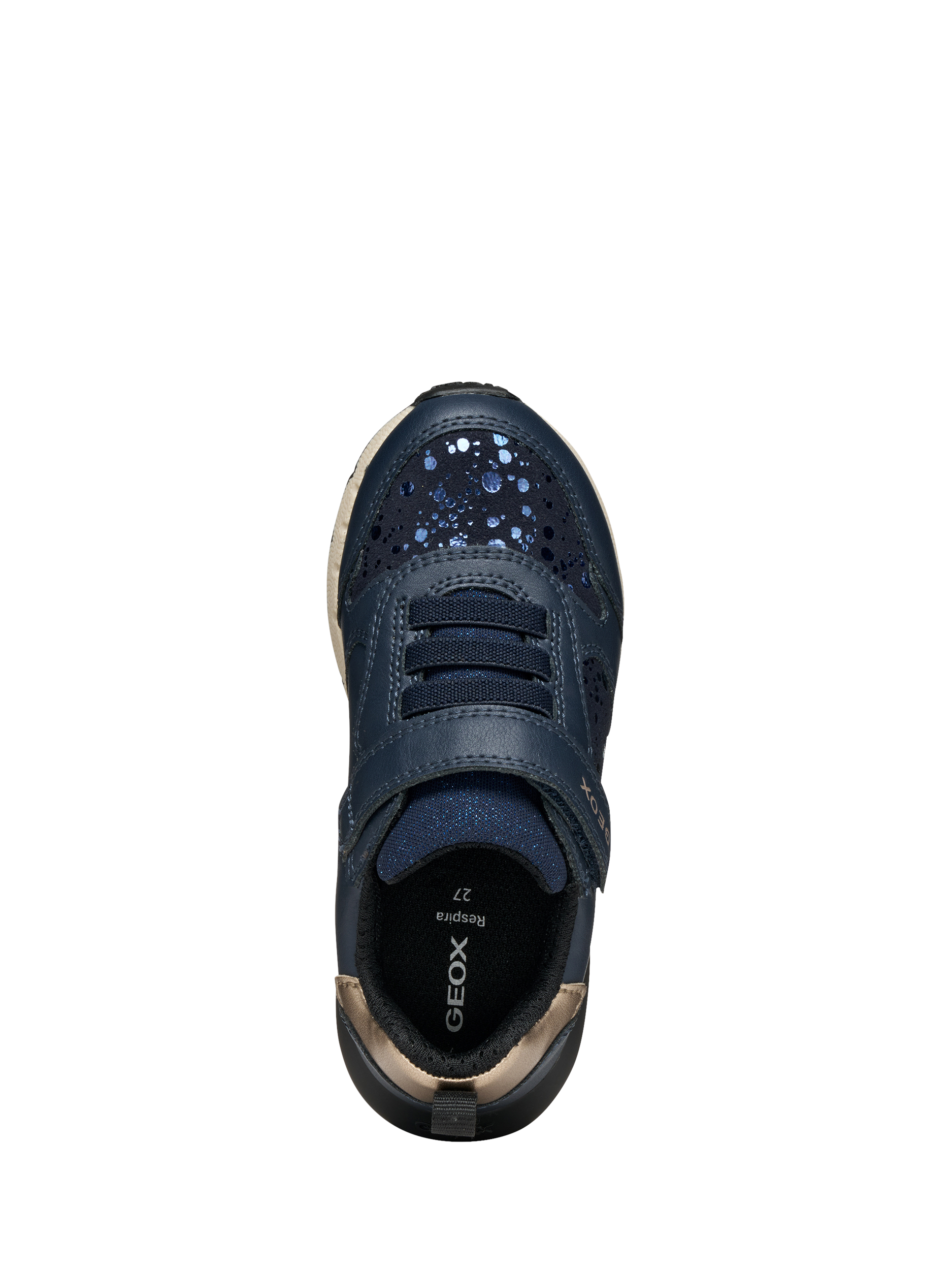Product image 8 of 10, which shows Geox Kids' Fastics Low Cut Trainers, Navy/Platinum, EU39