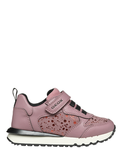 Geox Kids' Fastics Trainers, Dark Pink, Dark Pink