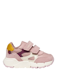 Geox Baby Flexyper Mini Suede Low Cut Trainers, Old Rose/Bordeaux