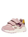 Geox Baby Flexyper Mini Suede Low Cut Trainers, Old Rose/Bordeaux