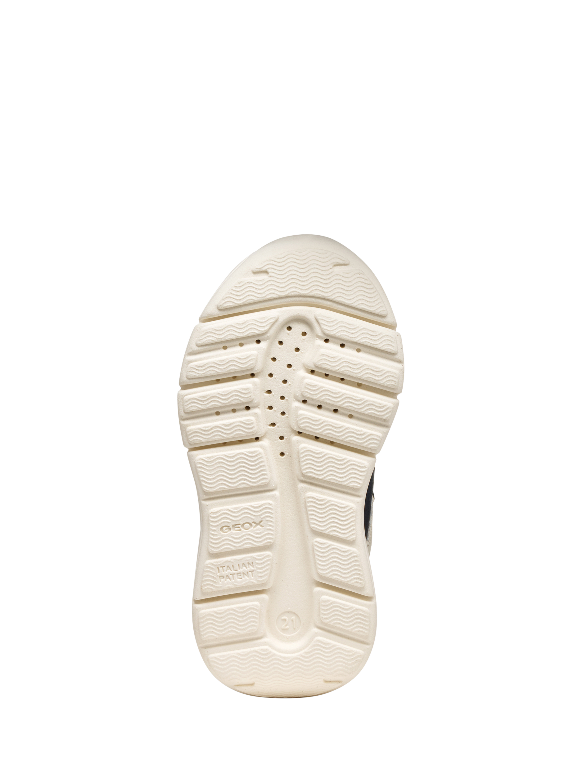 Product image 9 of 10, which shows Geox Kids' Flexyper Mini Trainers, Navy/Red, EU20