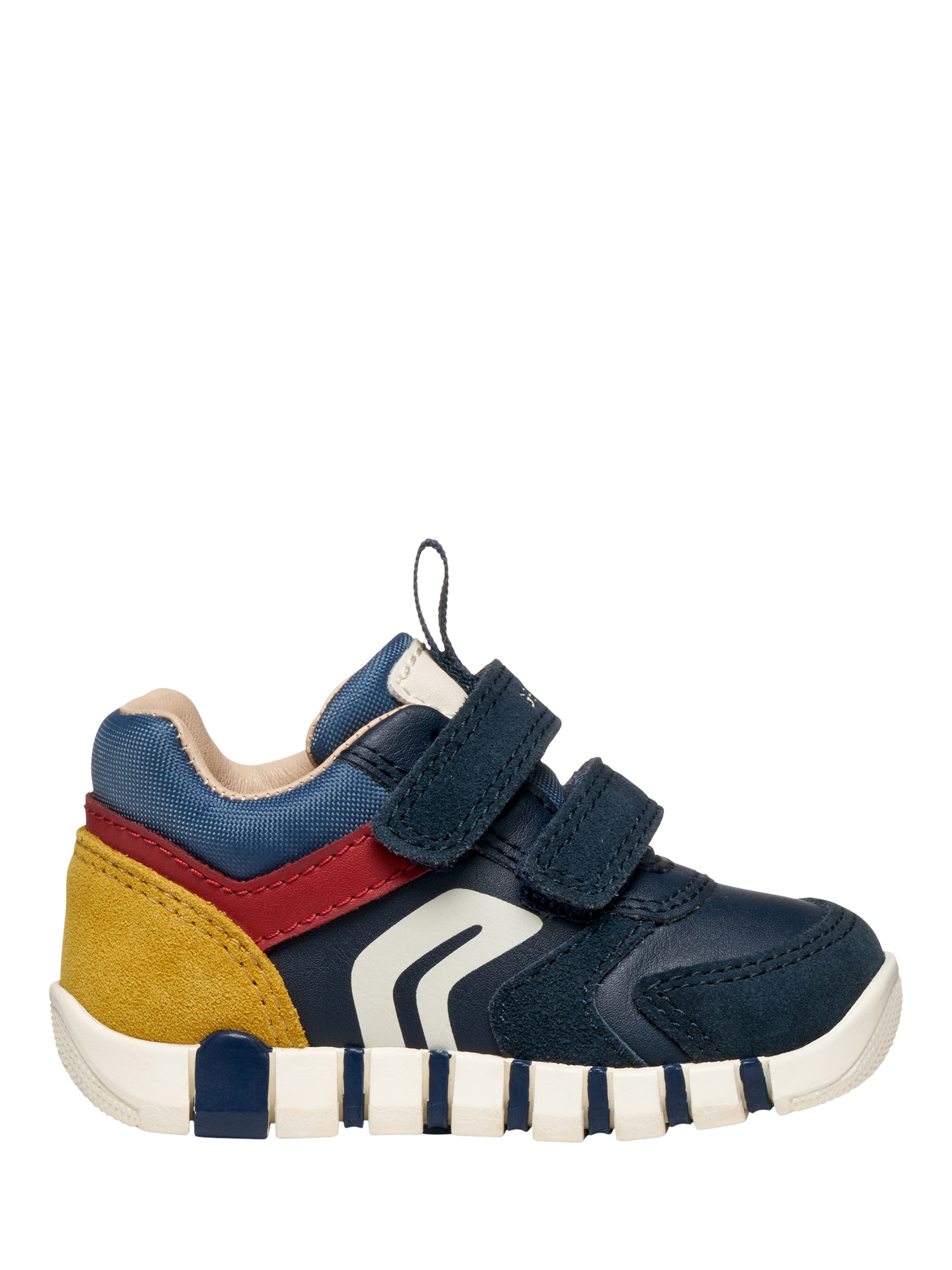 Product image 1 of 10, which shows Geox Baby Iupidoo Trainers, Navy/Dark Red, EU18
