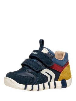 Geox Baby Iupidoo Trainers - view 2, Navy/Dark Red