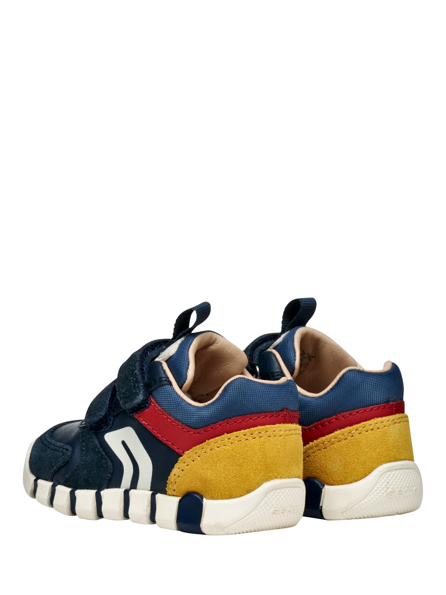 Product image 4 of 10, which shows Geox Baby Iupidoo Trainers, Navy/Dark Red, EU18