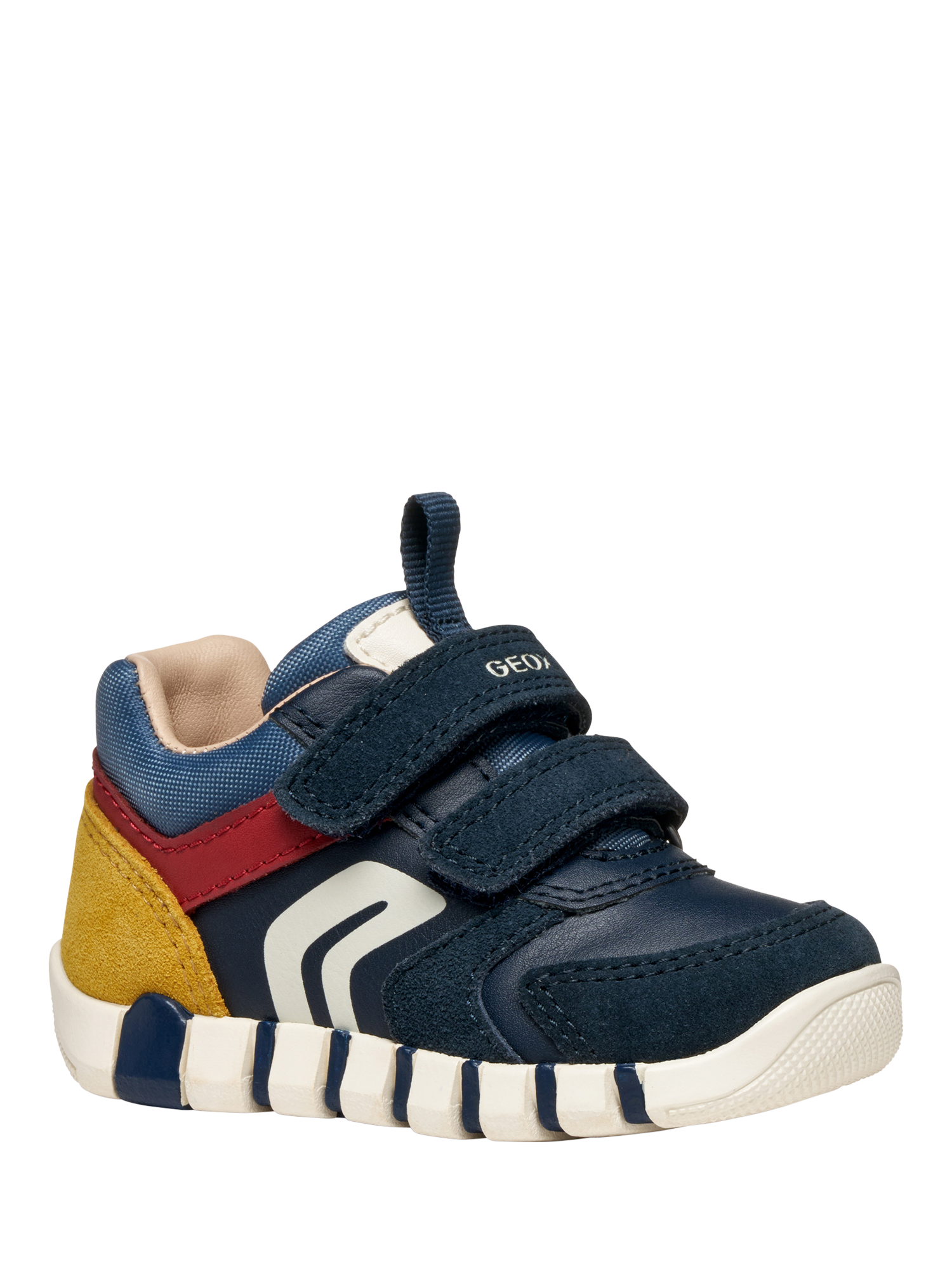 Product image 5 of 10, which shows Geox Baby Iupidoo Trainers, Navy/Dark Red, EU18
