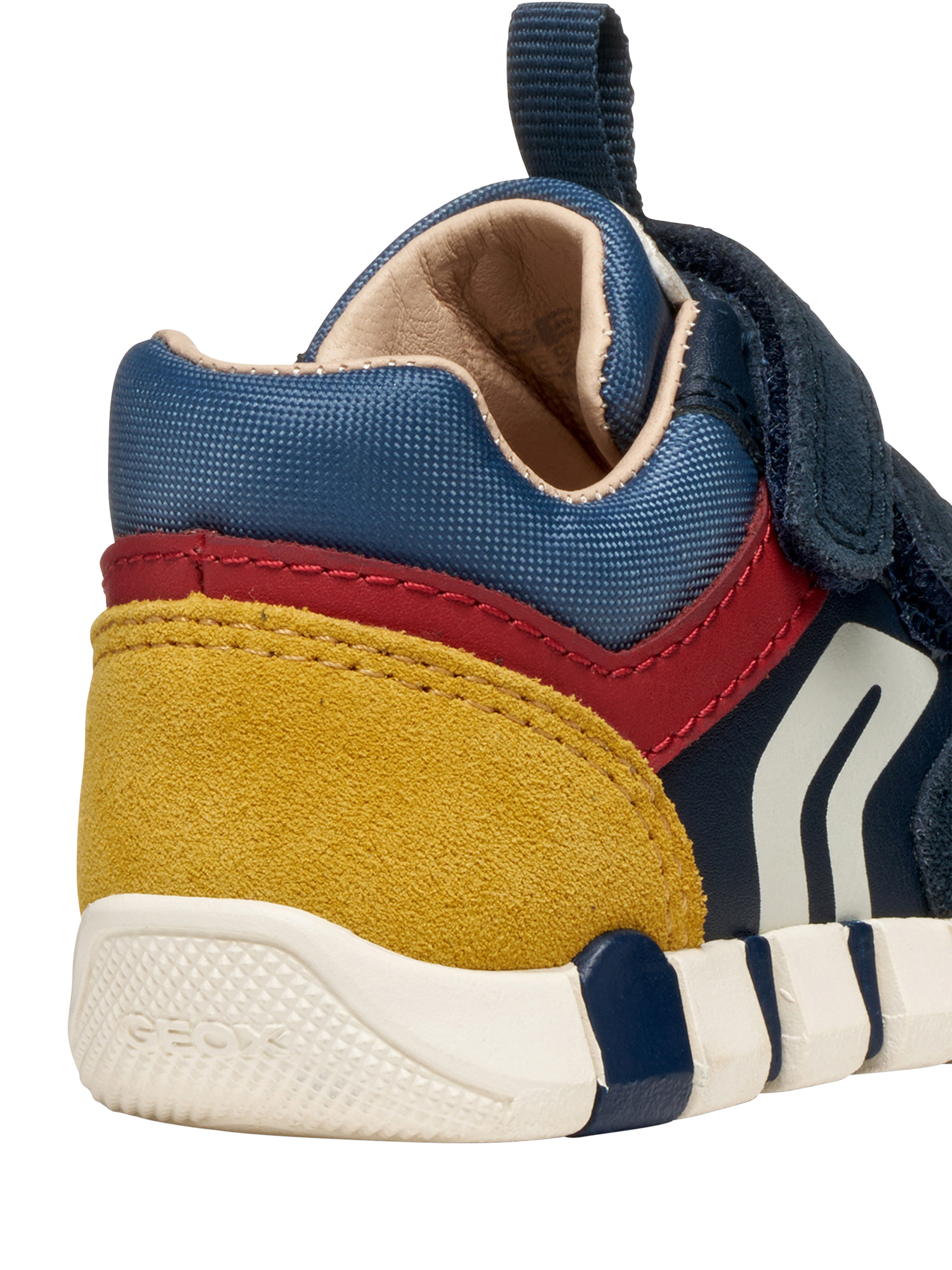 Product image 10 of 10, which shows Geox Baby Iupidoo Trainers, Navy/Dark Red, EU18