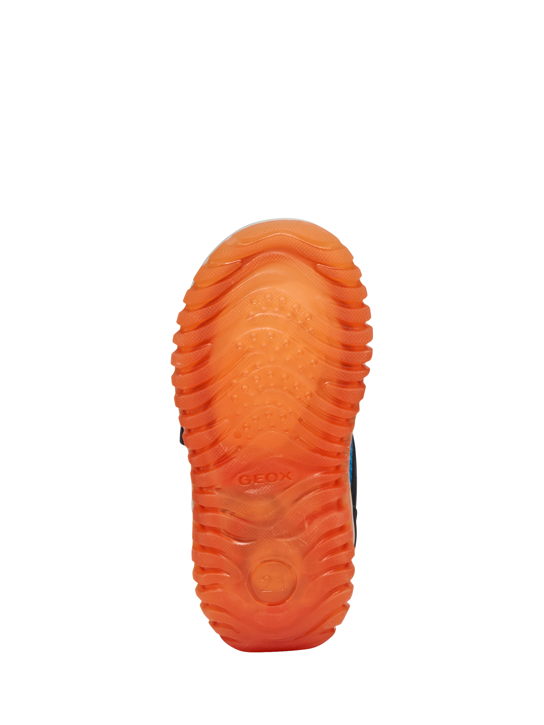 Product image 9 of 11, which shows Geox Baby Lightyloo Light Up Trainers, Navy/Orange, EU20