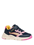 Geox Kids' Loftus Trainers, Navy/Light Rose