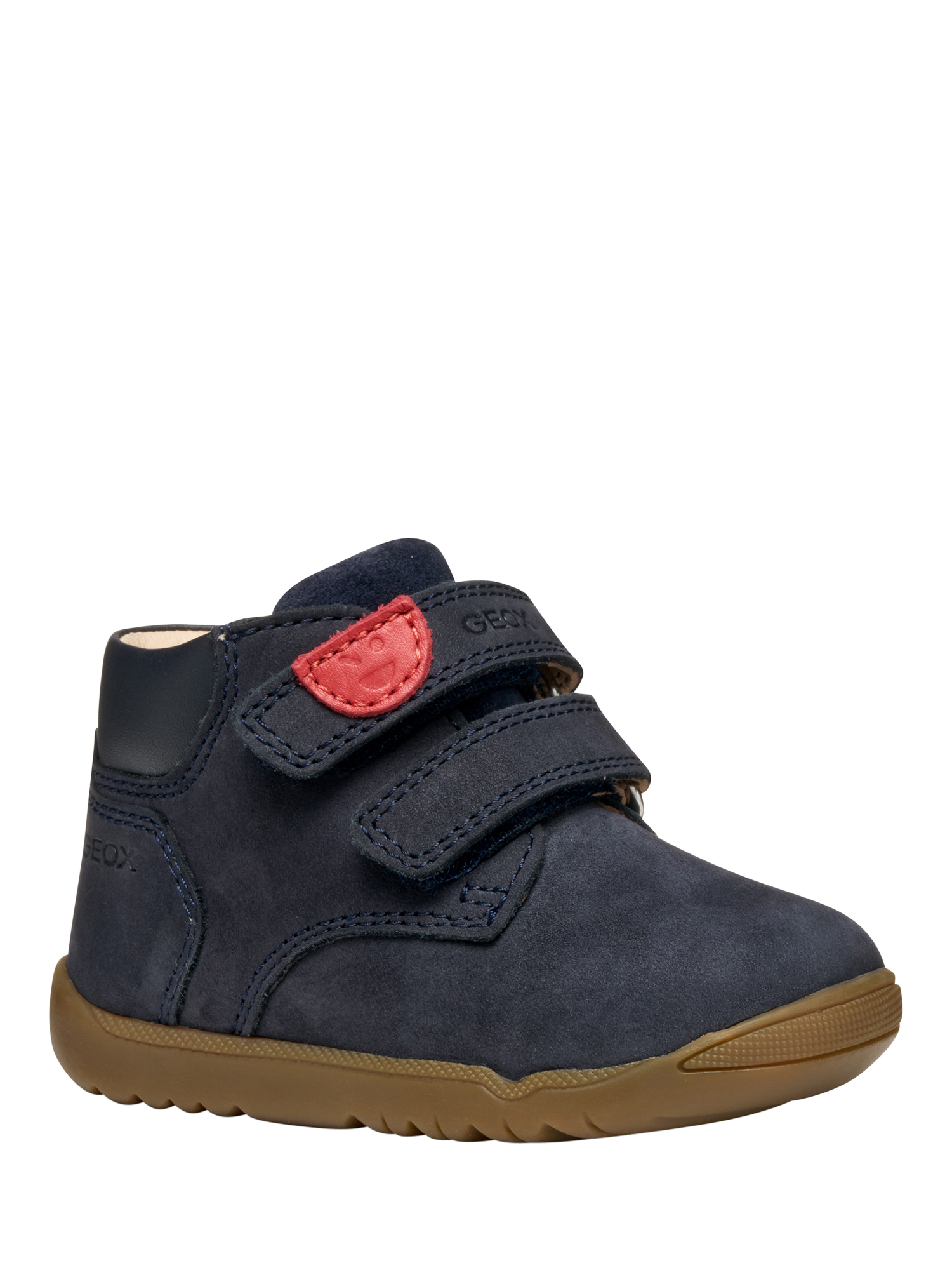 Product image 2 of 6, which shows Geox Kids' Macchia Leather Slip On Shoes, Navy, EU18