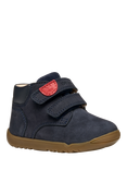 Geox Kids' Macchia Leather Slip On Shoes, Navy