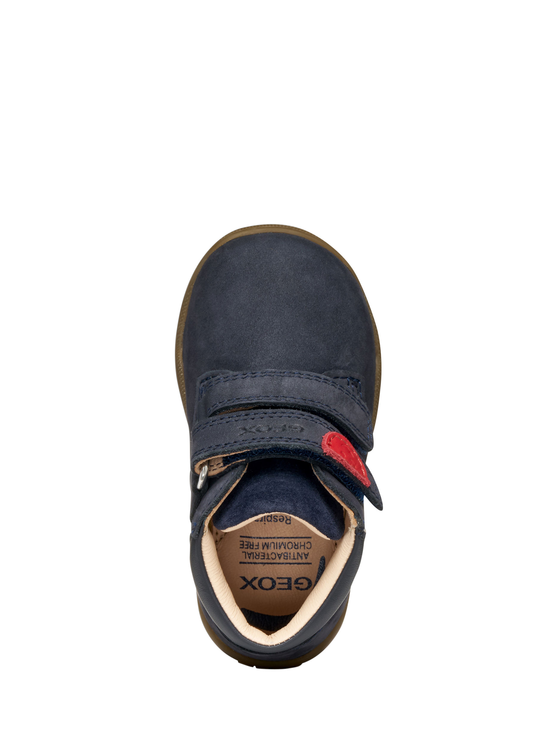 Product image 5 of 6, which shows Geox Kids' Macchia Leather Slip On Shoes, Navy, EU18