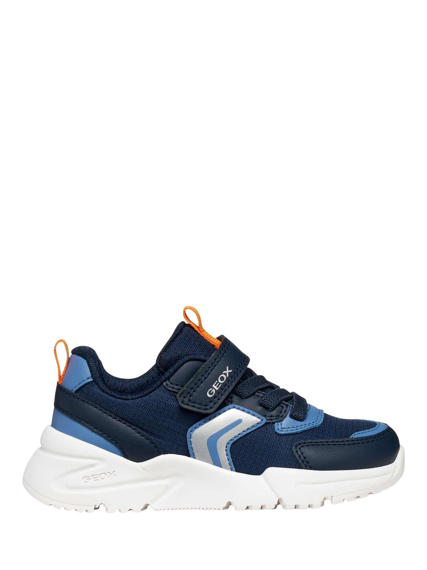 Geox Kids' Loftus Trainers, Navy/Orange