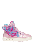 Geox Kids' Skylin Trainers, Pink/Fuchsia