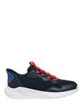 Geox Kids' Sprintye Fast In Mesh Trainers, Navy/Red