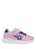 Geox Kids' Sprintye Low Cut Trainers, Pink/Multi