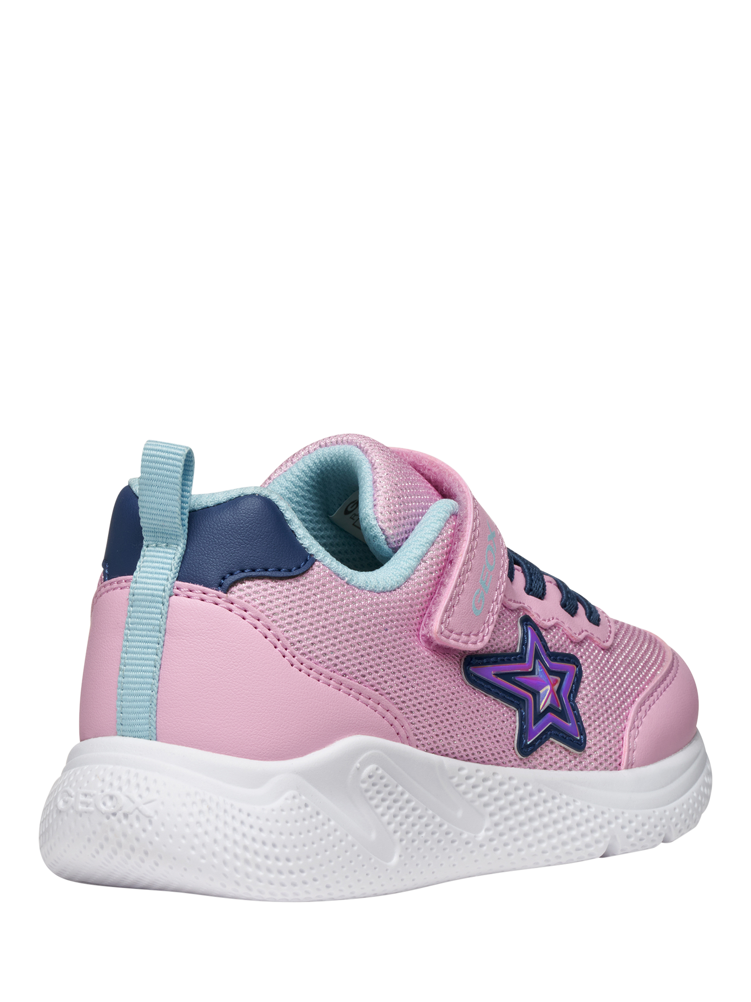 Product image 5 of 9, which shows Geox Kids' Sprintye Low Cut Trainers, Pink/Multi, EU33