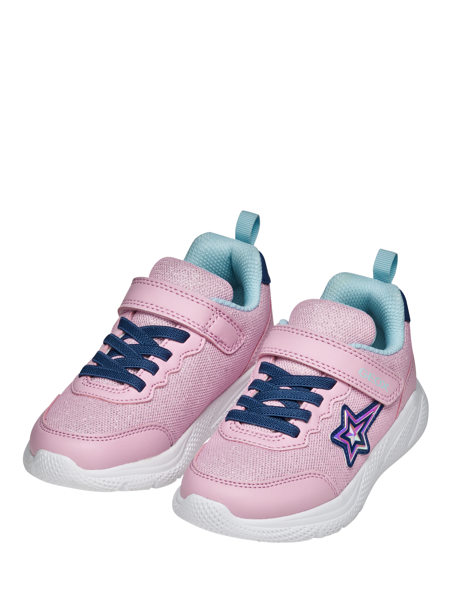 Product image 8 of 9, which shows Geox Kids' Sprintye Low Cut Trainers, Pink/Multi, EU33