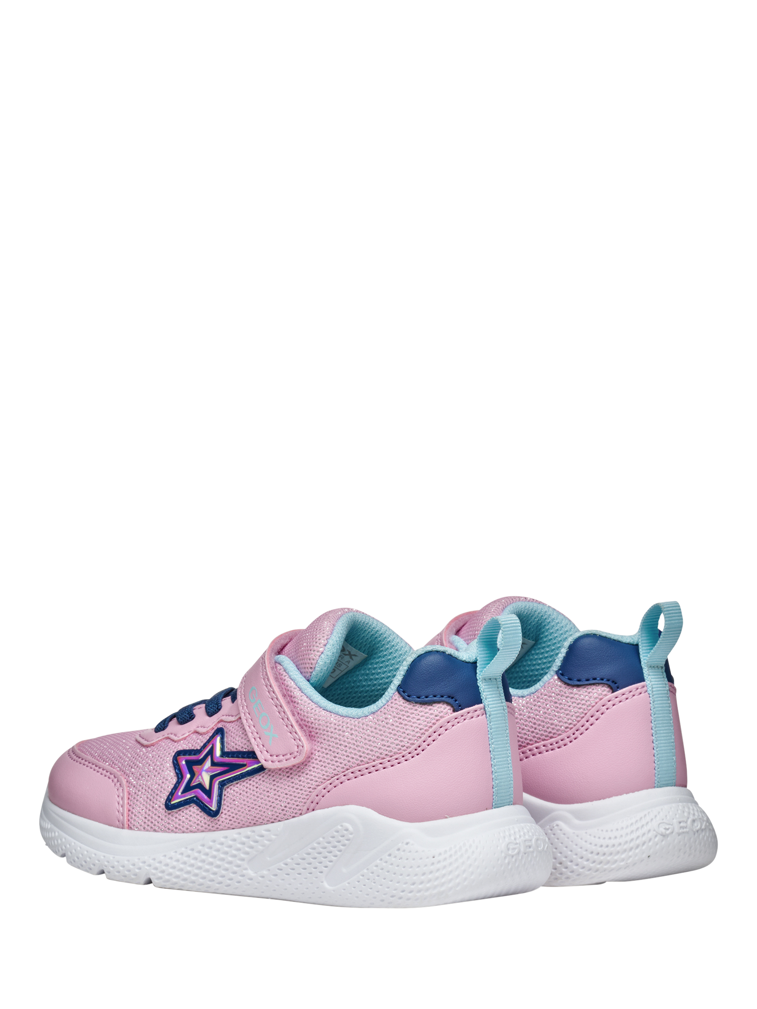 Product image 9 of 9, which shows Geox Kids' Sprintye Low Cut Trainers, Pink/Multi, EU33