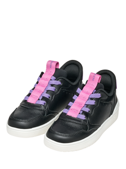 Geox Kids' Sprintye Fast Slip On Trainers - view 2, Black/Fuchsia