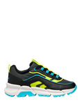 Geox Kids' Flexyper Plus Trainers, Black/Light Blue