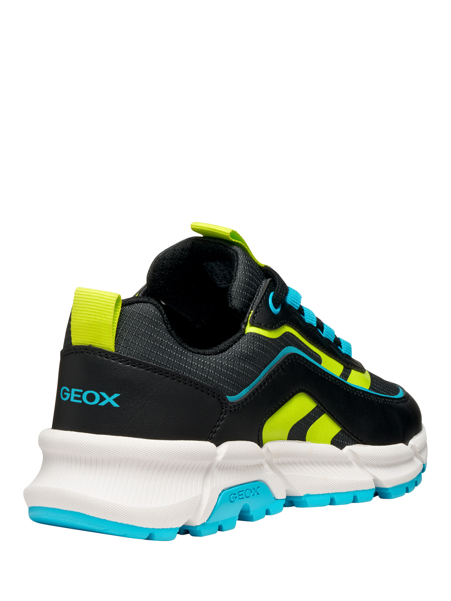 Product image 7 of 10, which shows Geox Kids' Flexyper Plus Trainers, Black/Light Blue, EU28