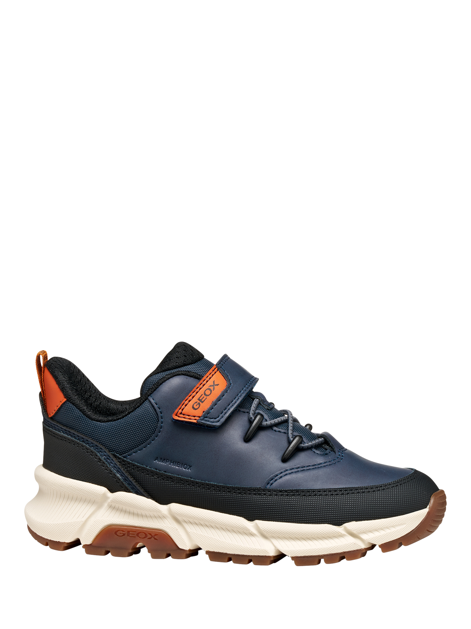Product image 1 of 10, which shows Geox Kids' Flexyper Plus ABX Trainers, Navy, EU29