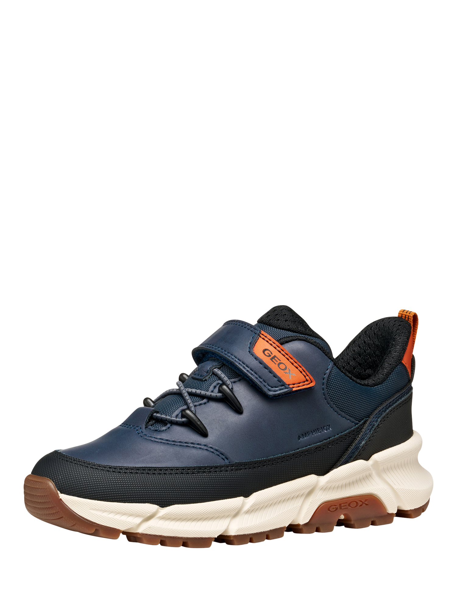 Product image 2 of 10, which shows Geox Kids' Flexyper Plus ABX Trainers, Navy, EU29