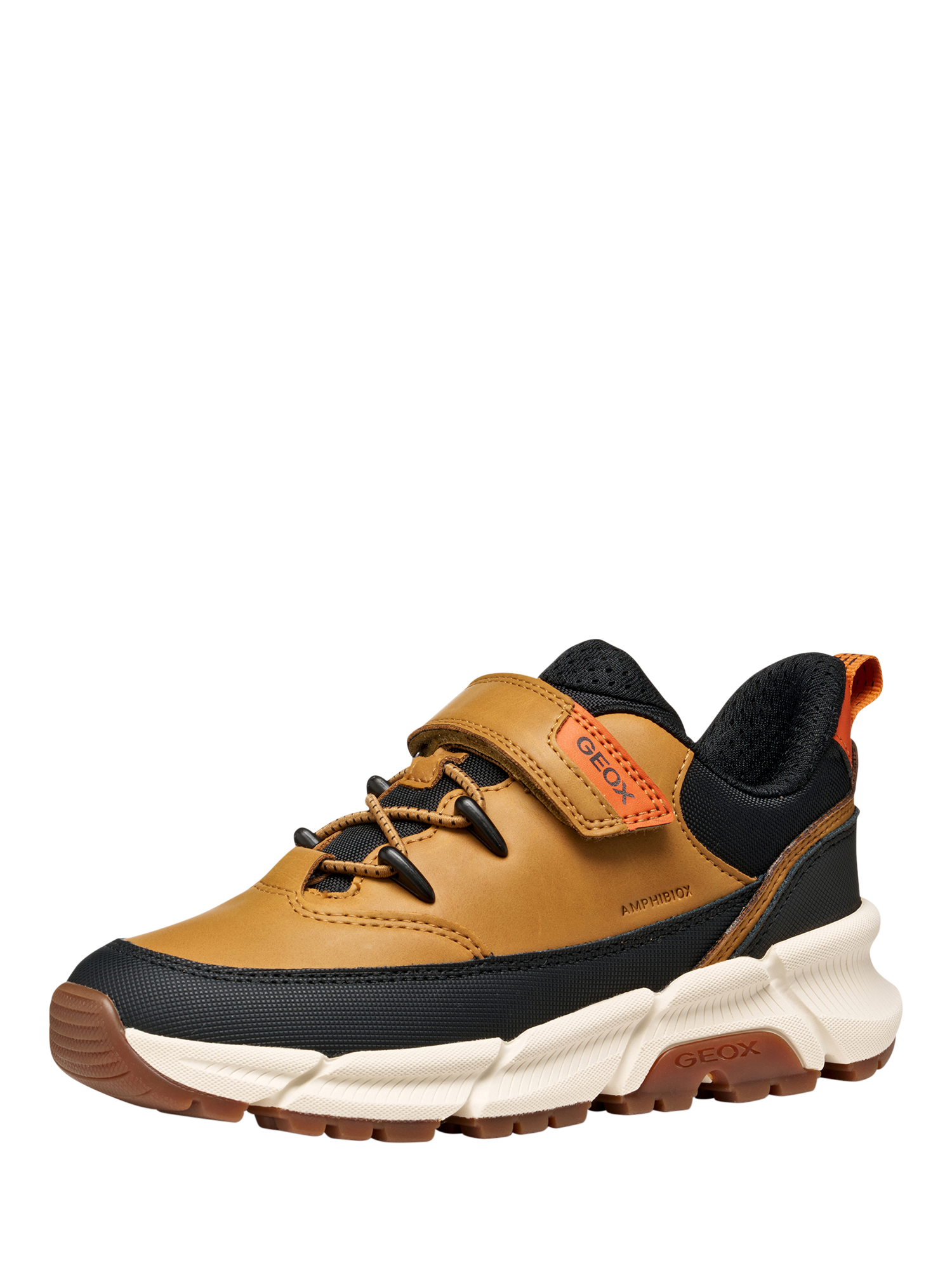 Product image 2 of 10, which shows Geox Kids' Flexyper Plus ABX Trainers, Dark Yellow, EU29