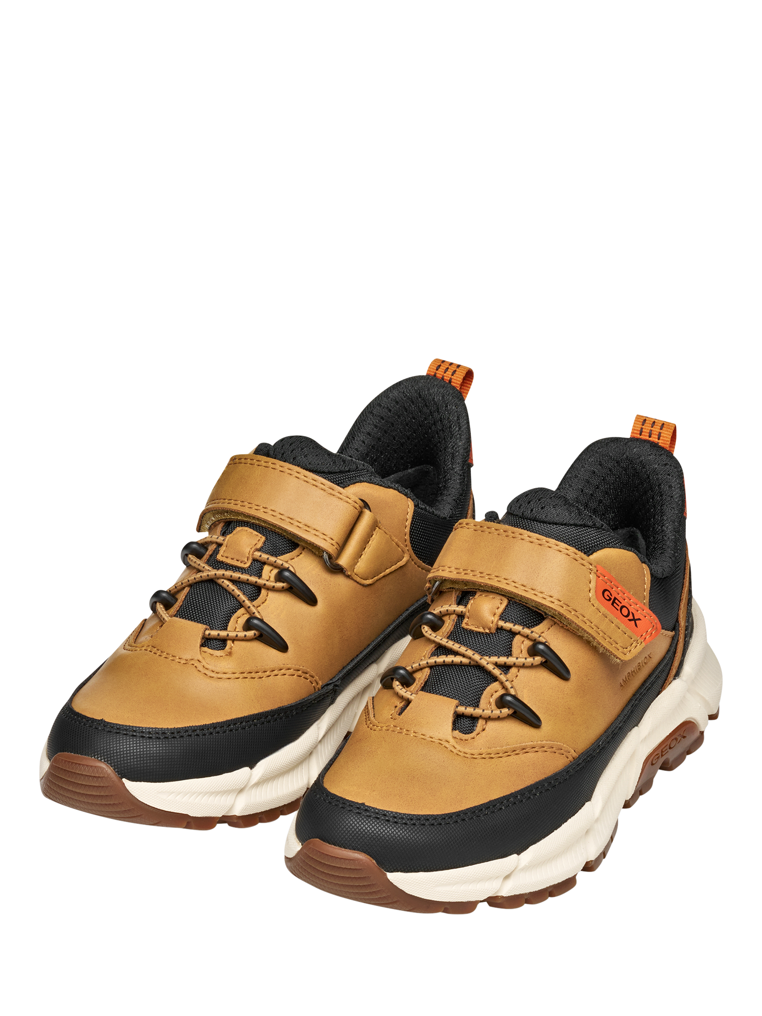 Product image 3 of 10, which shows Geox Kids' Flexyper Plus ABX Trainers, Dark Yellow, EU29