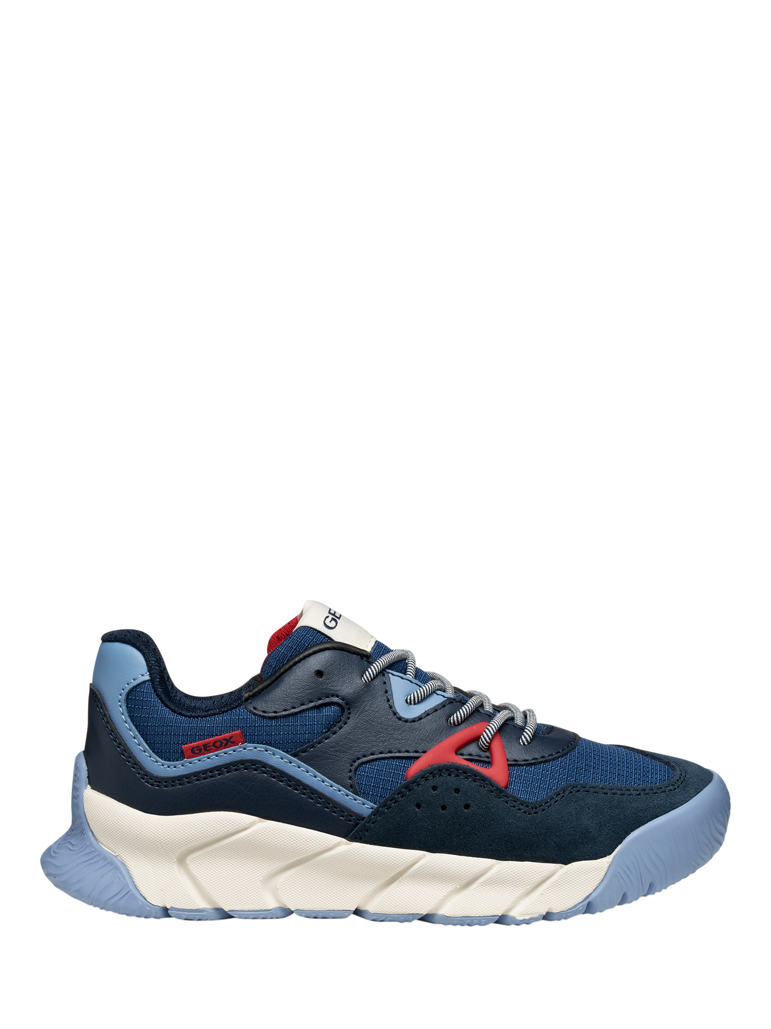 Product image 1 of 6, which shows Geox Kids' Flexyper Pro Trainers, Blue/Navy, 10 Jnr|11 Jnr