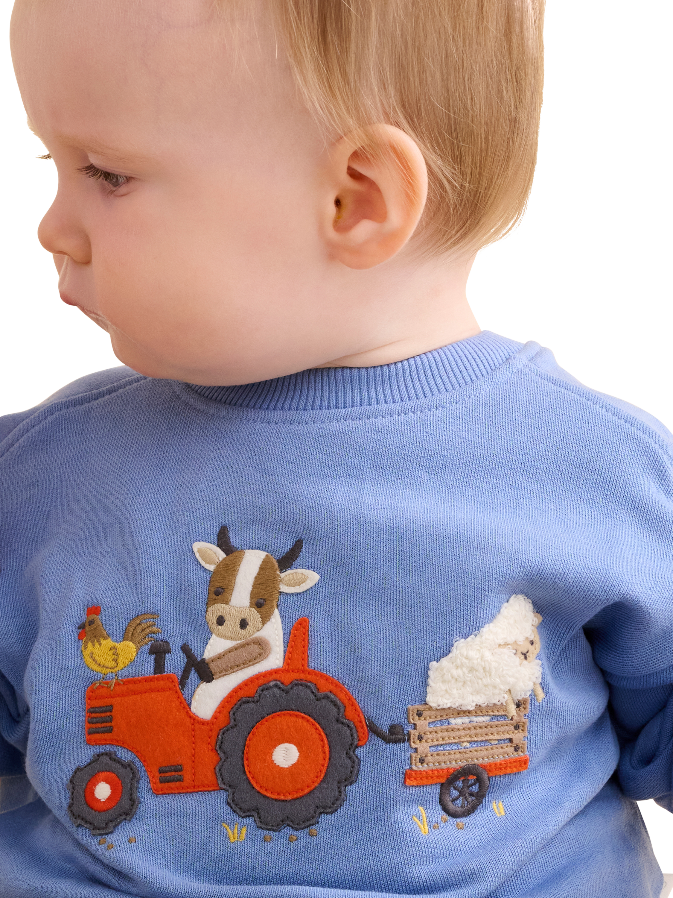 Bebe Hunter Tractor Knitted Jumper - Green Marle
