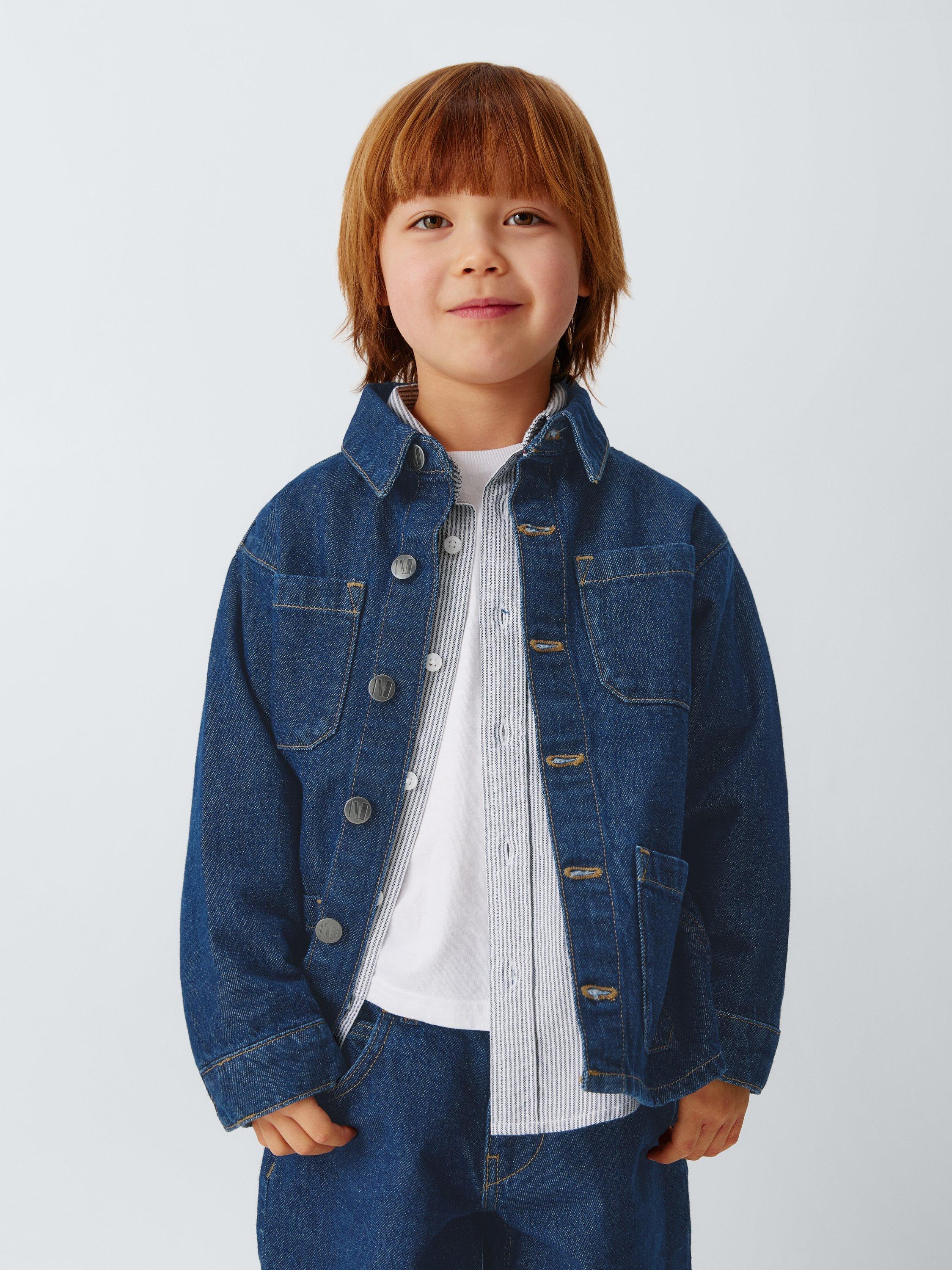 Product image 1 of 7, which shows John Lewis Kids' Denim Shacket, Indigo, 3 years