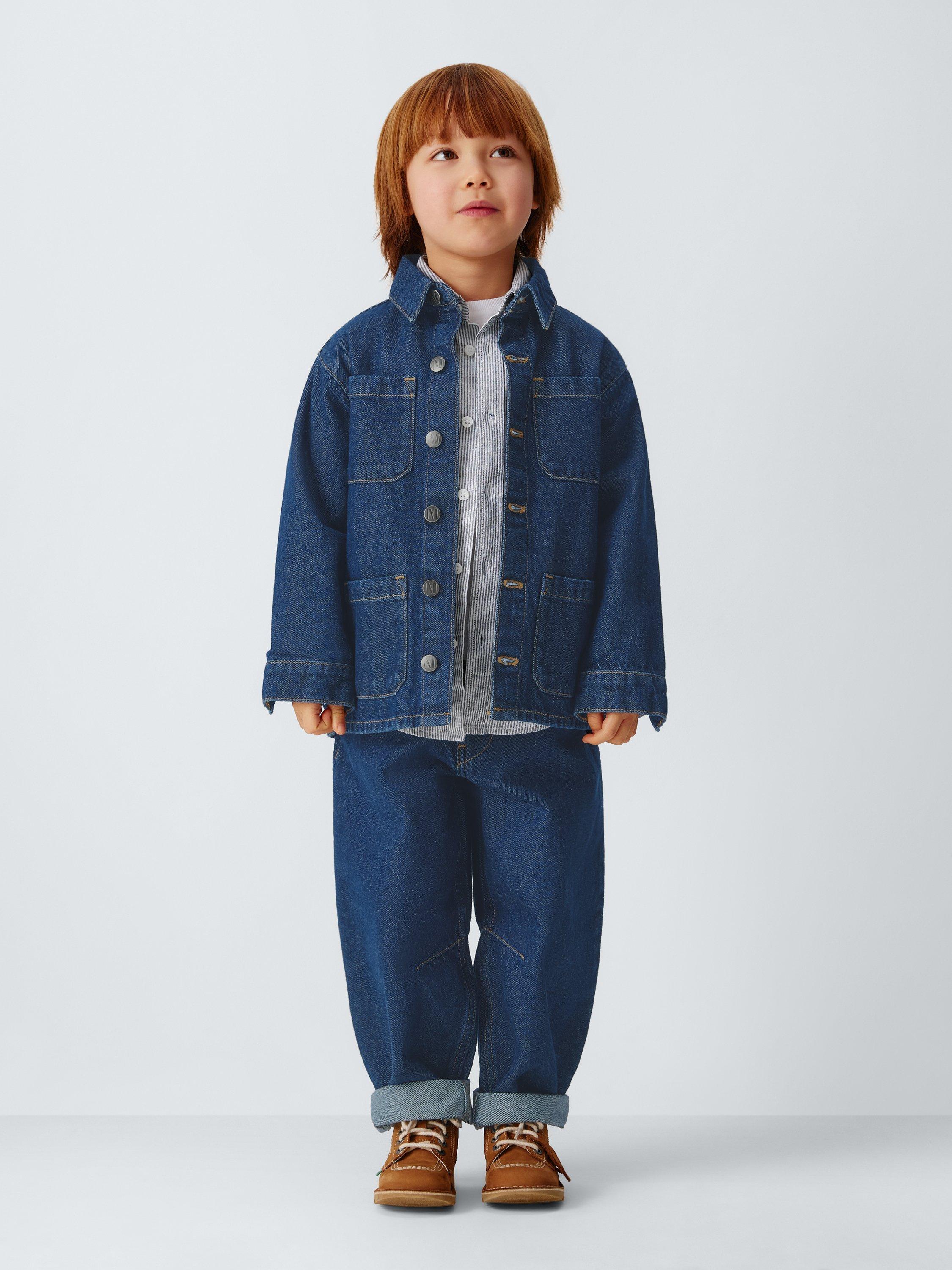 Product image 2 of 7, which shows John Lewis Kids' Denim Shacket, Indigo, 3 years