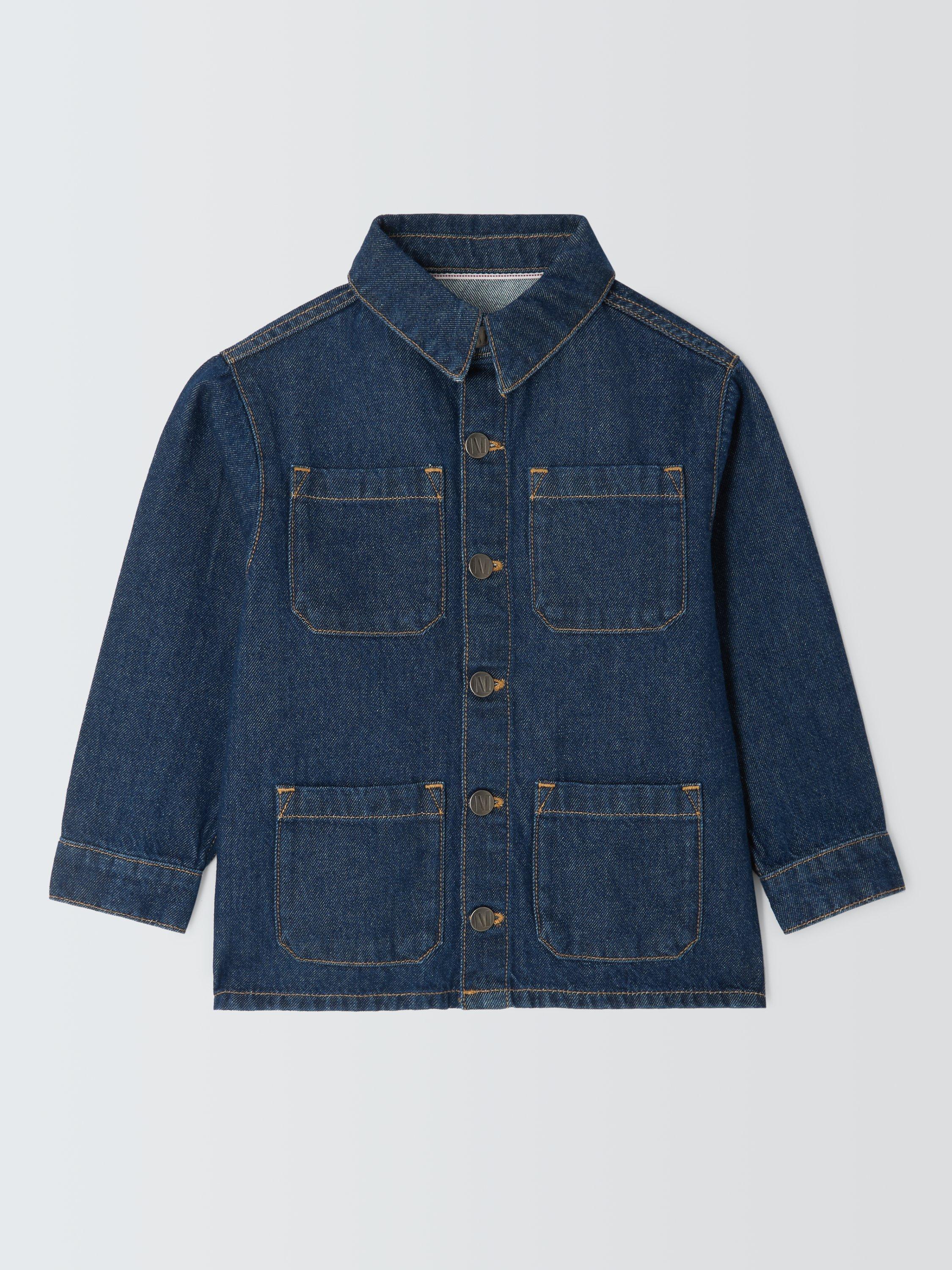 Product image 3 of 7, which shows John Lewis Kids' Denim Shacket, Indigo, 3 years