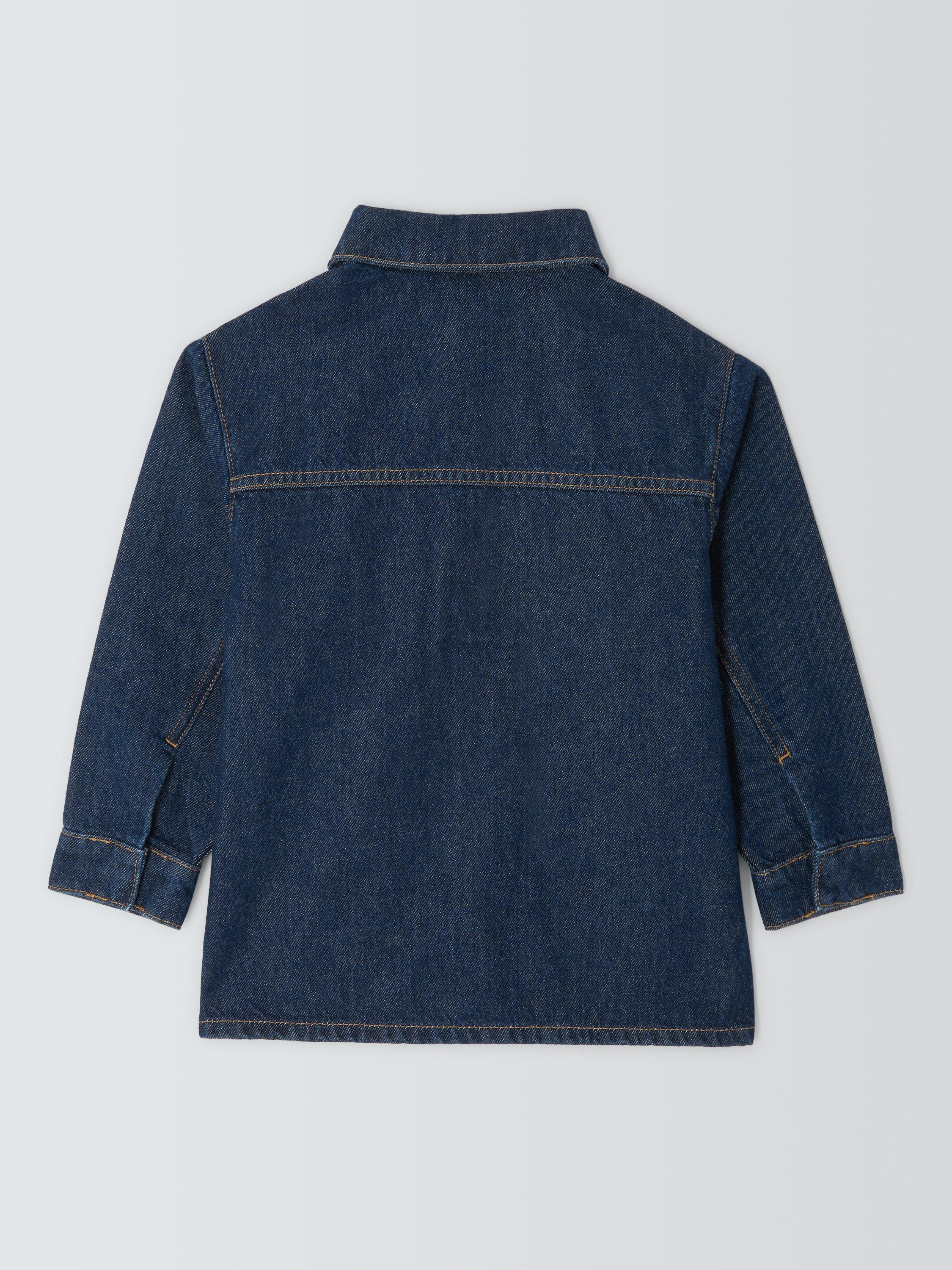 Product image 4 of 7, which shows John Lewis Kids' Denim Shacket, Indigo, 3 years