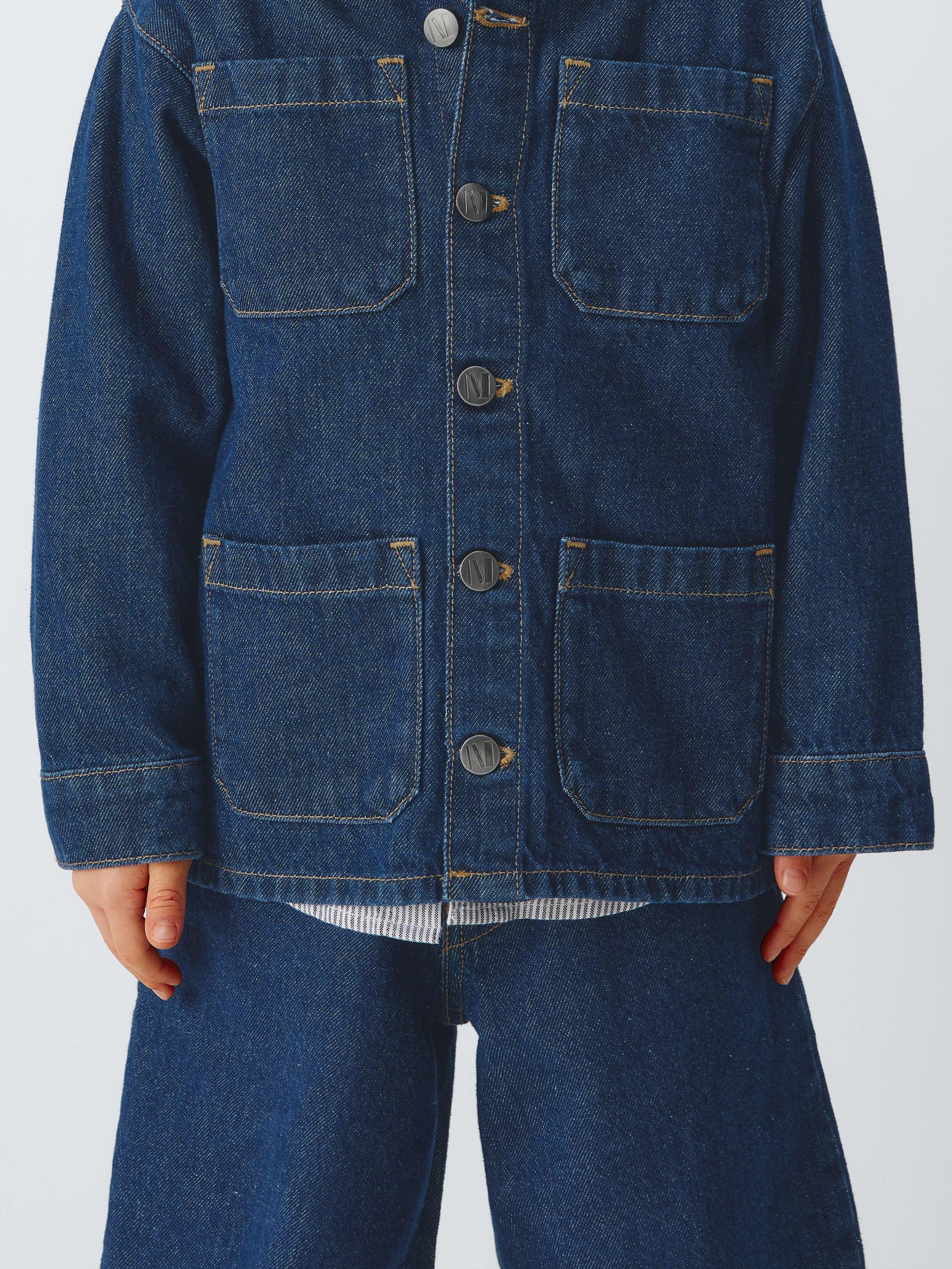 Product image 7 of 7, which shows John Lewis Kids' Denim Shacket, Indigo, 3 years