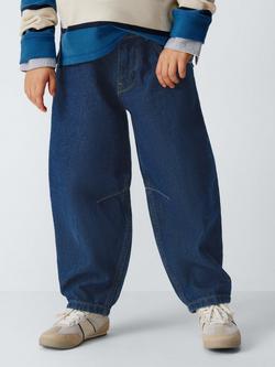 John Lewis Kids' Barrel Leg Jeans, Indigo, Indigo
