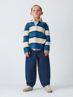 John Lewis Kids' Barrel Leg Jeans, Indigo - view 2, Indigo