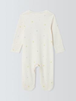 John Lewis Baby Born in 2026 Sleepsuit, White - view 2, White