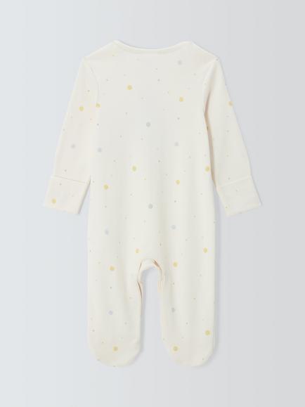 John Lewis Baby Born in 2026 Sleepsuit, White - view 2, White
