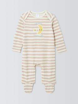 John Lewis Baby Daddy Loves Me Sleepsuit, Natural, Natural