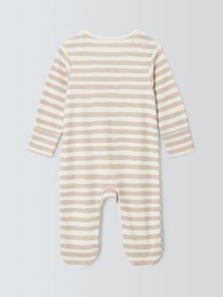 John Lewis Baby Daddy Loves Me Sleepsuit, Natural - view 2, Natural