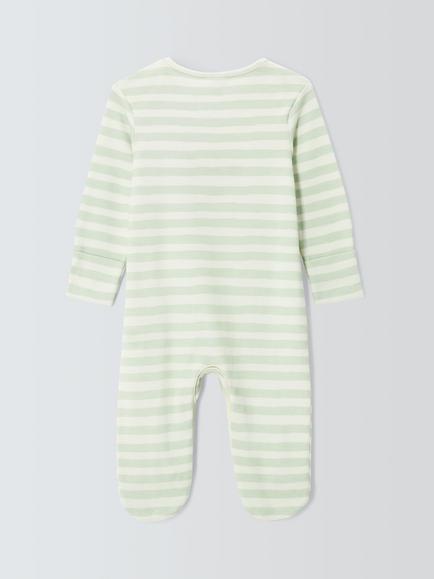 John Lewis Baby Mummy Loves Me Sleepsuit, Green - view 2, Green