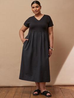 Live Unlimited Curve Jersey T-Shirt Dress, Black, Black