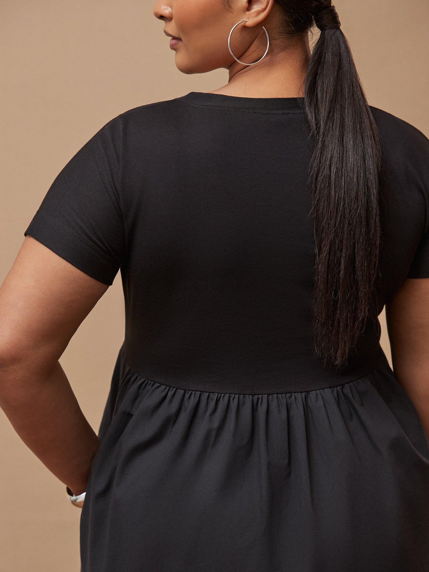 Product image 4 of 5, which shows Live Unlimited Curve Jersey T-Shirt Dress, Black, 12