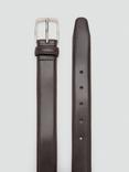 Mango Basico Leather Belt, Dark Brown